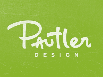 Pautler Logo v5 calligraphy design green handwriting logo script signature texture
