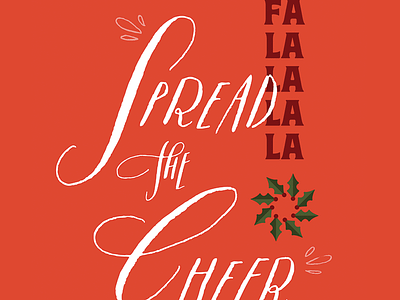 Spread the Cheer – Christmas Card 2017 christmas typography