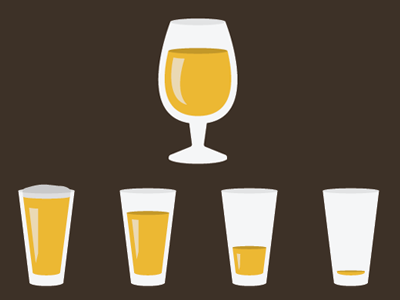 Snifter Icon with beer glass beer illustration vector