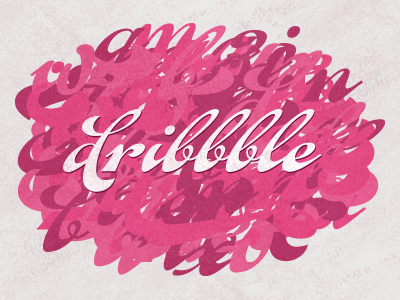 Dribbble for Veer dribbble fan script pink script type typography veer