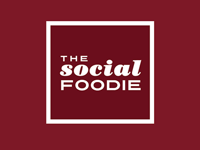 The Social Foodie Logo food logo red social social media square