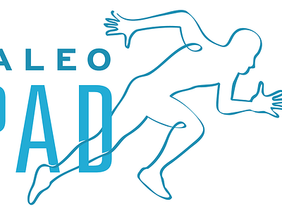 Launchpad Logo blue illustration launch logo running