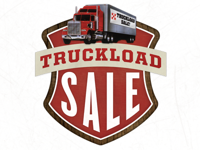 Truckload Sale Logo logo sale shield texture truck