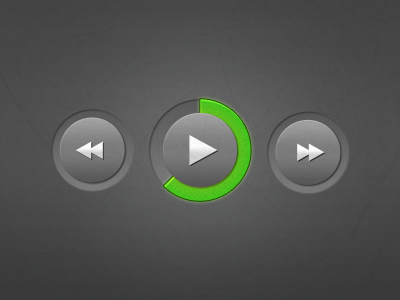 Playback Controls green play