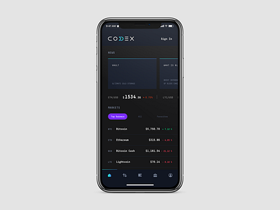 Codex One Home Screen Concept