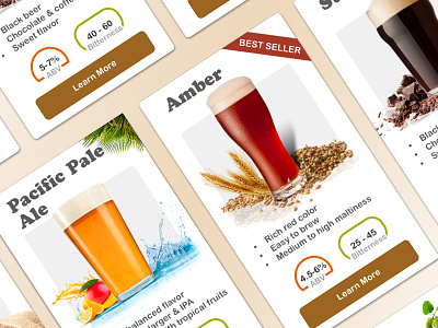 Craft Beer Product Cards beer e commerce ui website