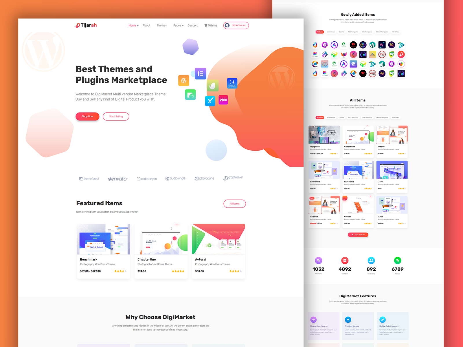 Tijarah - Digital Marketplace WooCommerce Theme by ThemeBing on Dribbble