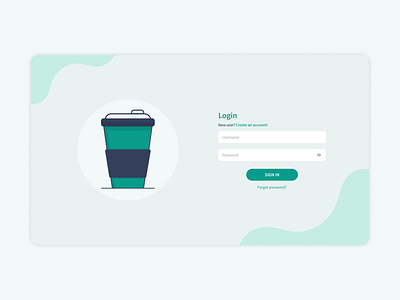 Wanna some coffee? concept design flatdesign illustration login uidesign uiux