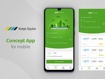 Koleje Śląskie - Concept App journey mobile ticket ticket booking train