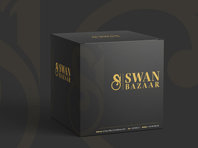 Swan Bazaar Chargebox bazaar box design branding design elegent graphic illustration swan typography vector