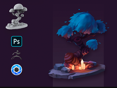 Casual tree game props casual game game design icons props tree ui