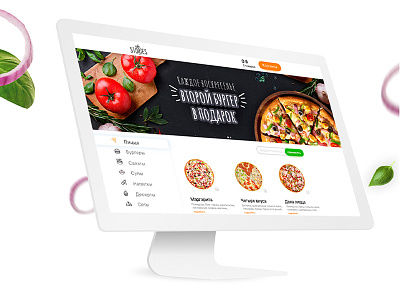Website Design burger delivery pizza ui uiux website