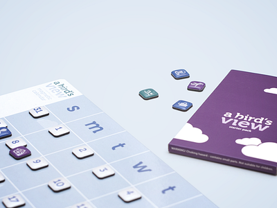 A Bird's View - A perpetual magnetic calendar calendar design icon