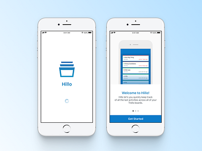 Hillo for Trello Onboarding app clean design hillo ios onboarding product screen splash trello ui ux