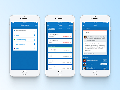 Hillo for trello app design ios preview product productivity trello ui ux