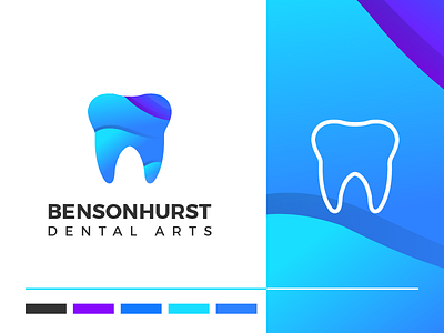 Dental logo best brand identity colorful creative dental dentist gradient logo modern trend