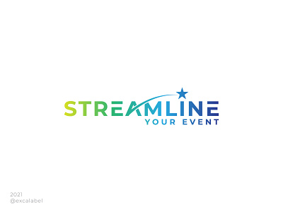 Streamline Your Event brand brand identity branding design event gradient icon logo streamline vector