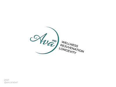 Ava MD aesthetics beauty brand brand identity branding design icon logo medical therapy vector