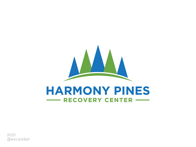 Harmony Pines Recovery Center Logo brand brand identity branding center design harmony icon logo pines recovery vector