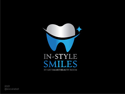 In-Style Smiles Logo brand brand identity branding design icon logo smile teeth whitening