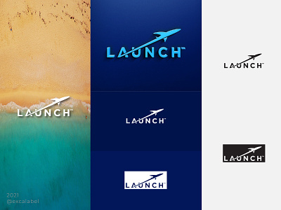 Launch Logo Concept brand brand identity branding design icon launch logo plane speed vector