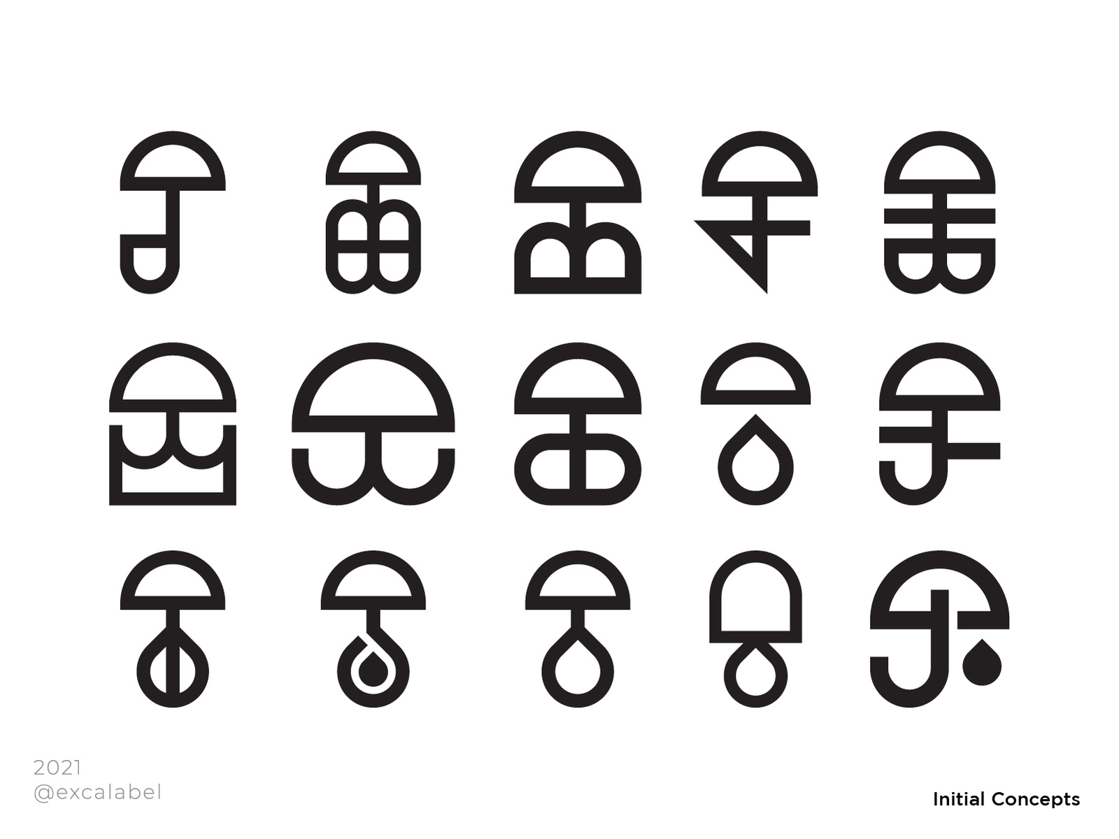 J Umbrella Logo by yp on Dribbble