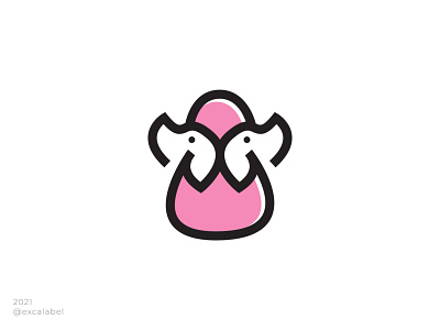 The Dog animal brand brand identity branding design dog icon illustration logo pink ui ux vector
