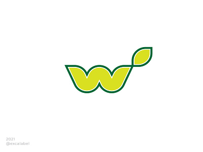 Wleaf brand brand identity branding design green icon illustration leaf logo nature ui ux vector w