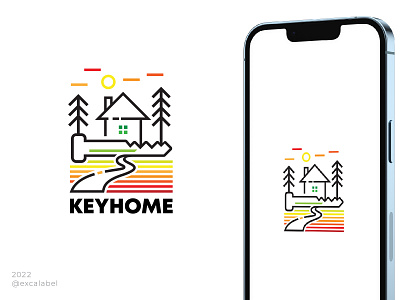 KeyHome brand brand identity branding design home house icon illustration key landmark logo realestate ui vector