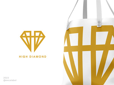 High Diamond brand brand identity branding design diamond fashion icon illustration logo luxury ui ux vector