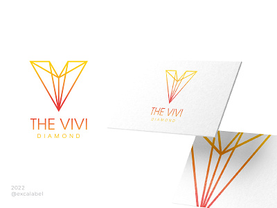 The VIVI Diamond brand brand identity branding design diamond fashion icon illustration initial letter logo type ui vector