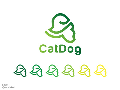 CatDog brand brand identity branding cat design dog icon illustration logo pet ui ux vector