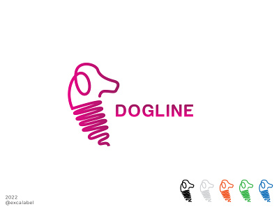 DogLine animal brand brand identity branding design dog icon illustration line logo vector