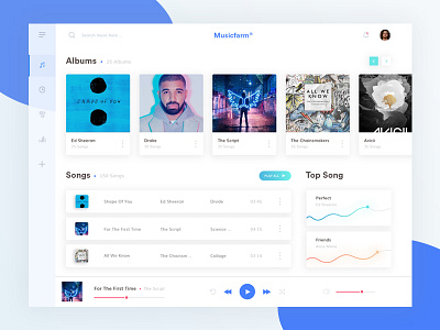 Musicfarm Dashboard dashboard design music ui ui design ux web design