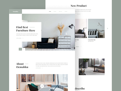 Furniture Store Landing Page chair design furniture store landing page typography ui ui ux web web design