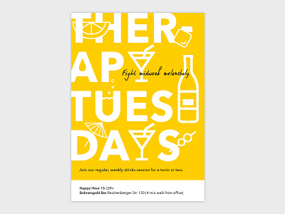 Therapy Tuesdays graphic design poster print typography
