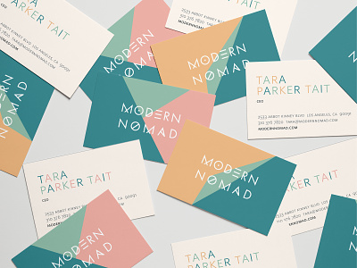 Mondern Nomad Business Cards branding design graphic design layout stationary design typography