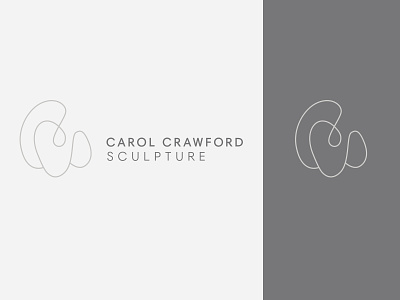 Carol Crawford Sculpture rebrand branding card design graphic design logo print typography