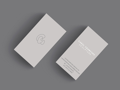 Carol Crawford Sculpture rebrand branding business card card design graphic design layout logo print stationary typography