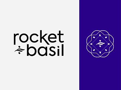 rocket & basil Rebrand branding emblem emblem design graphic design logo stamp typography