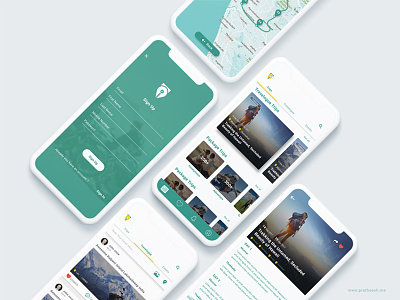 Travel app app card concept flowselect share travel ui ux