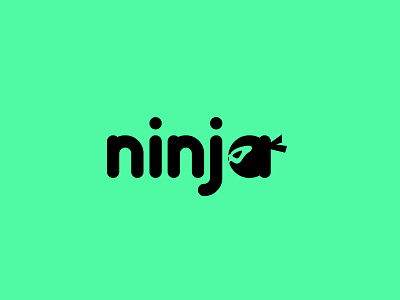 Ninja branding calligraphy graphic design icon identity logo
