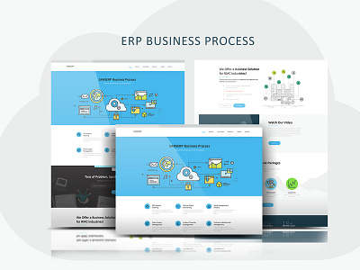 ERP Business Process business illustration landing page ux web desgin website