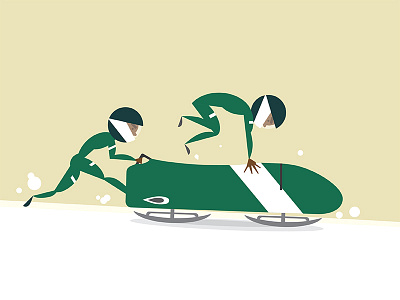 Bobsled Naija adobe bobsled illustration illustrator nigeria olympics snow sports vectorillustration winter winterolympics