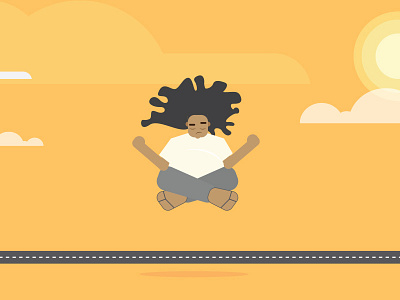 Levitsting Lagos Man For Dribble adobe animation art flat illustration