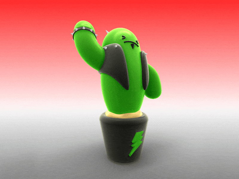 Rocky the Cactus (360 view) 3d animation 3dcharacter animation c4d character character animation character design cinema 4d loop motion redshift