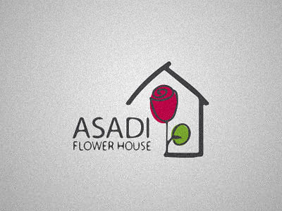 ASADI flower house amirathan noori asadi brand flower house logo mark