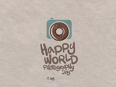 Happy Photography day 2014 2014 amirathan noori happy illustration logo photography sign