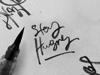 Stay hungry | some practice amirathan noori brush‬ ‪ handtype‬ ‪ ink‬ ‎calligraphy‬ ‪ ‎hand writing‬