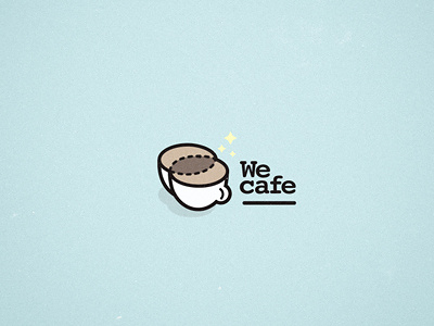 WE cafe amirathan cafe creative creativlogo flat design inspire logo we wecafe